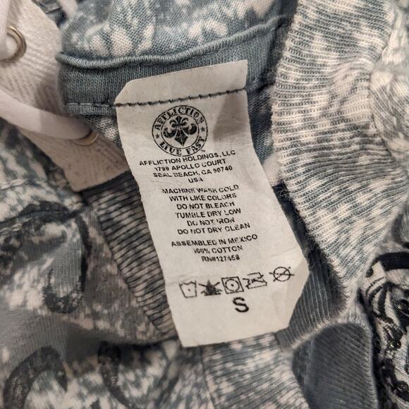 Affliction Charlotte Oak Lace Up Rhinestone Top Small - Picture 8 of 8